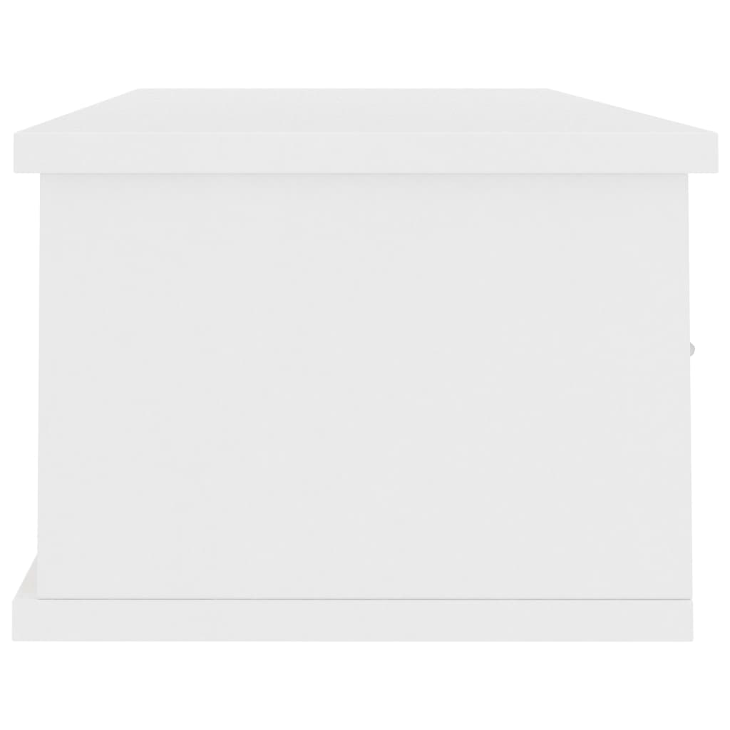 Zidna polica s ladicama bijela 88x26x18,5 cm konstruirano drvo