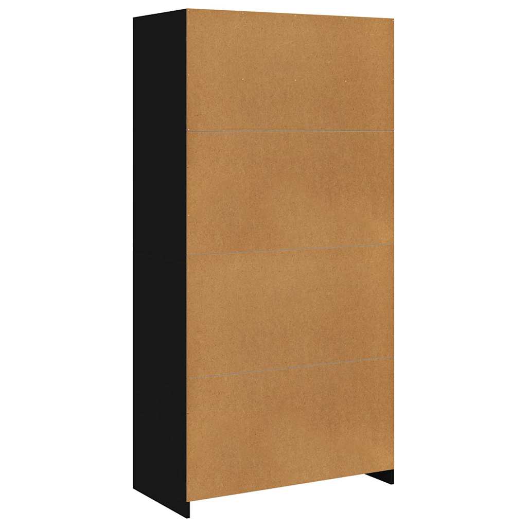Ormar crni 100 x 50 x 200 cm od konstruiranog drva
