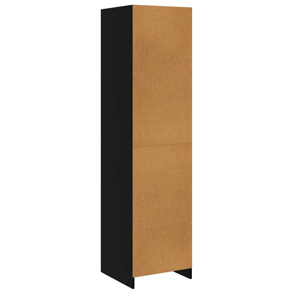 Ormar s ladicama crni 50 x 50 x 200 cm od konstruiranog drva