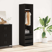 Ormar s ladicama crni 50 x 50 x 200 cm od konstruiranog drva