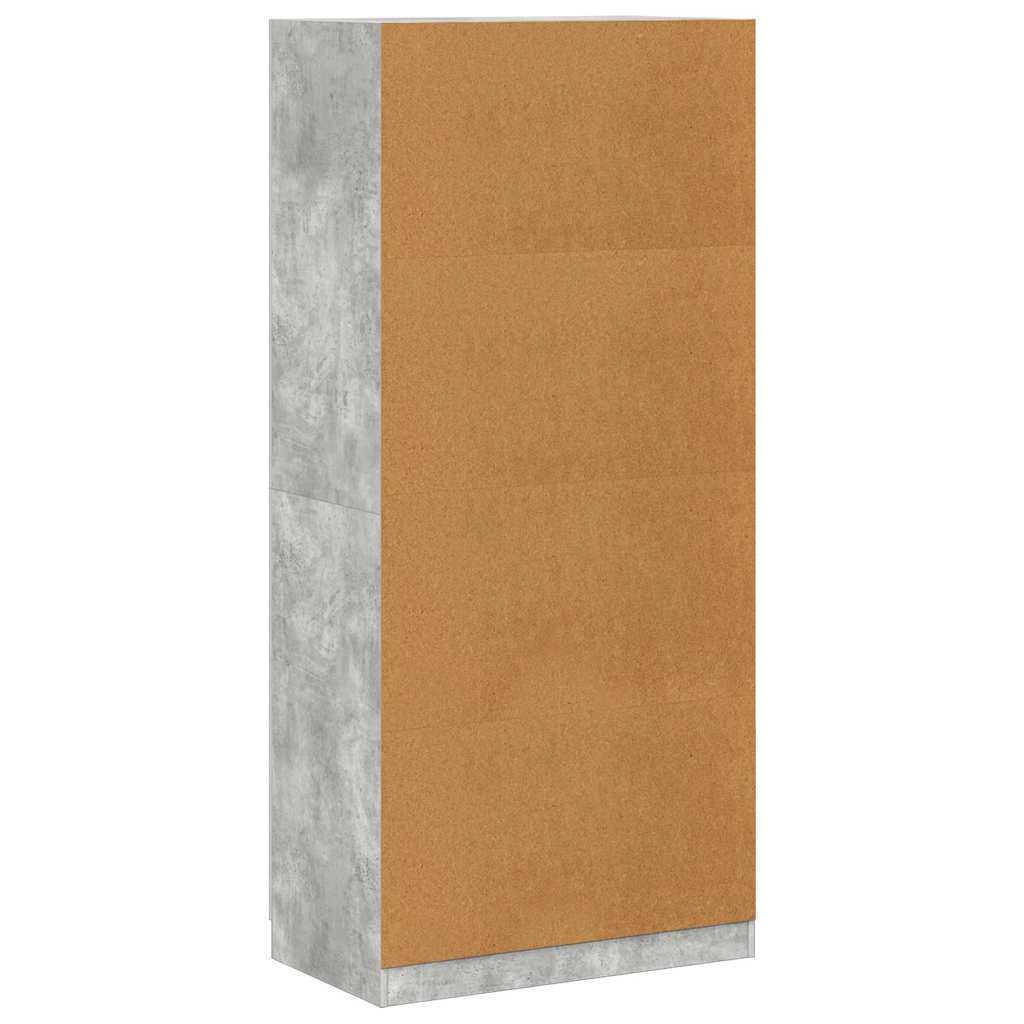 Ormar siva boja betona 90 x 52 x 200 cm od konstruiranog drva