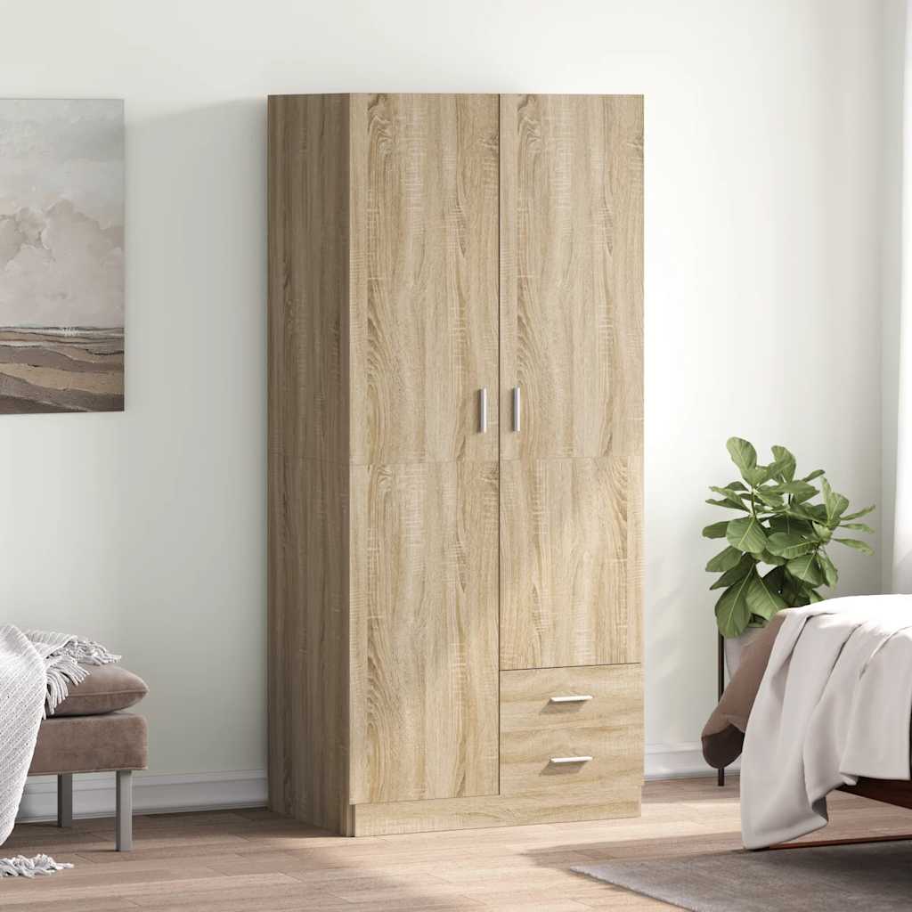 Ormar boja hrasta sonome 80 x 52 x 180 cm od konstruiranog drva
