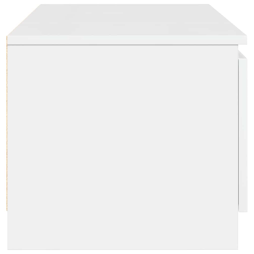 TV ormarić visoki sjaj bijeli 140x40x35,5 cm konstruirano drvo