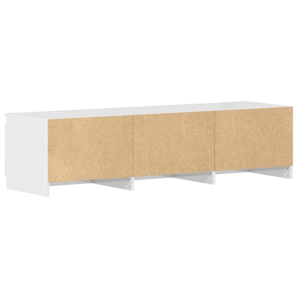 TV ormarić visoki sjaj bijeli 140x40x35,5 cm konstruirano drvo
