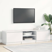 TV ormarić visoki sjaj bijeli 140x40x35,5 cm konstruirano drvo