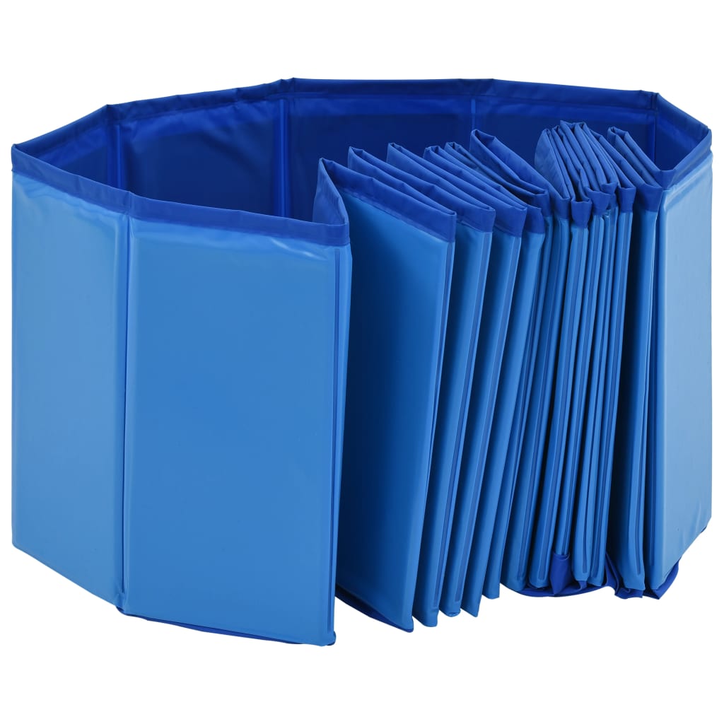 Sklopivi bazen za pse plavi 160 x 30 cm PVC