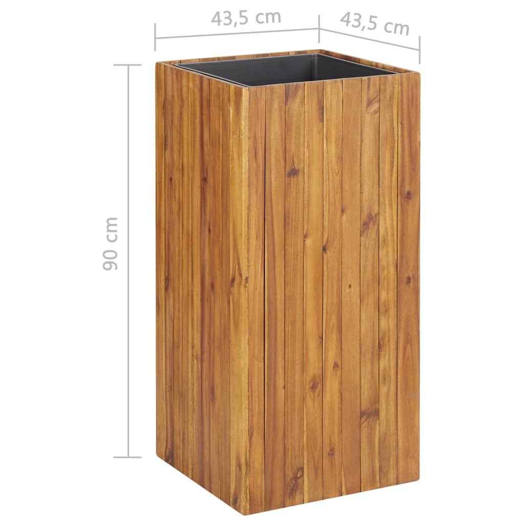 Vrtna sadilica od masivnog bagremovog drva 43,5 x 43,5 x 90 cm