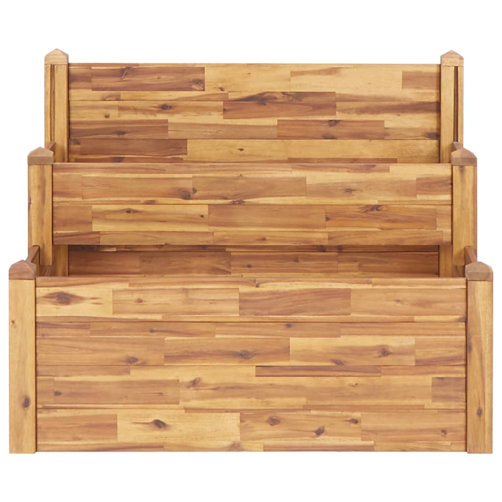 Vrtna sadilica s 2 razine 110x75x84 cm masivno bagremovo drvo