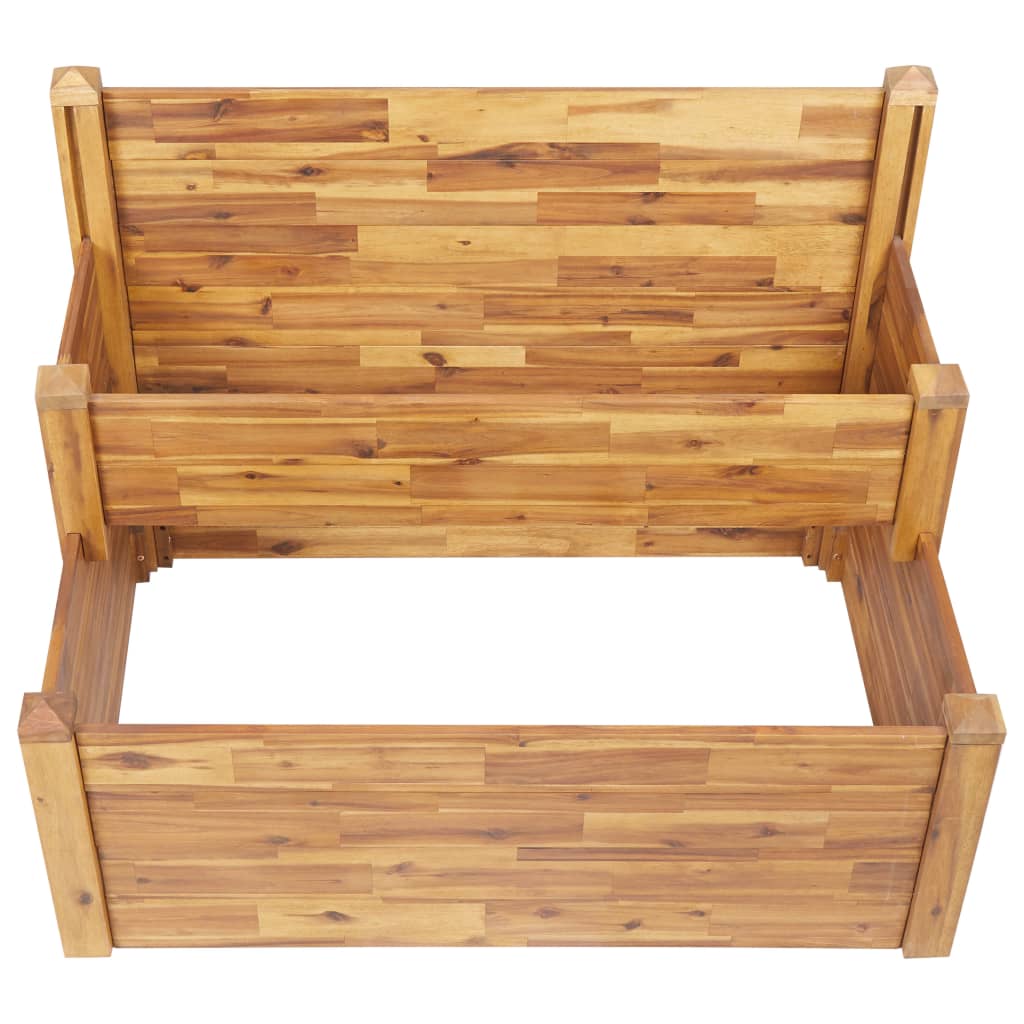 Vrtna sadilica s 2 razine 110x75x84 cm masivno bagremovo drvo