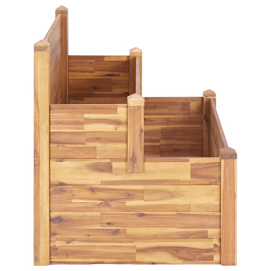 Vrtna sadilica s 2 razine 110x75x84 cm masivno bagremovo drvo
