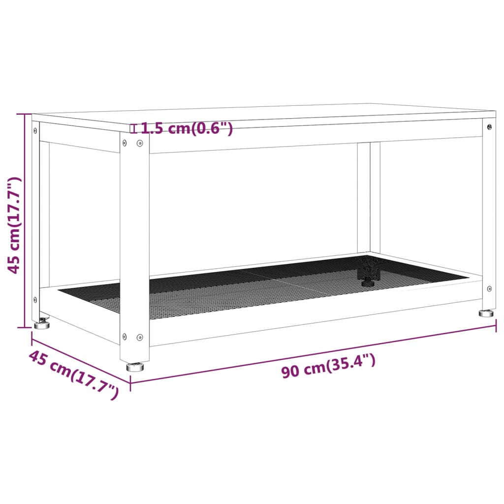 Stolić za kavu sivo-crni 90x45x45 cm MDF i željezo