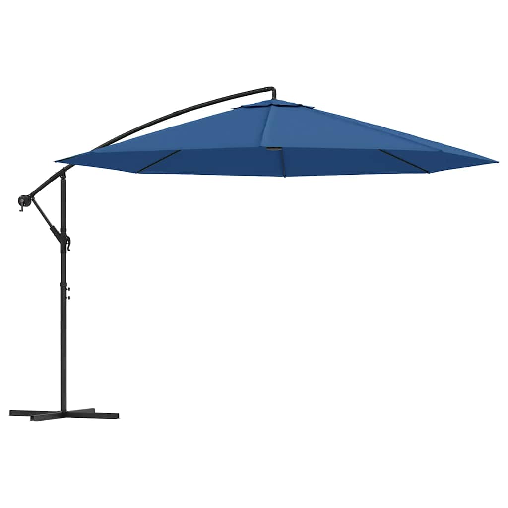 Konzolni vrtni suncobran s aluminijskim stupom 350 cm plavi