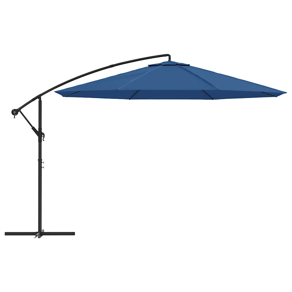 Konzolni vrtni suncobran s aluminijskim stupom 350 cm plavi