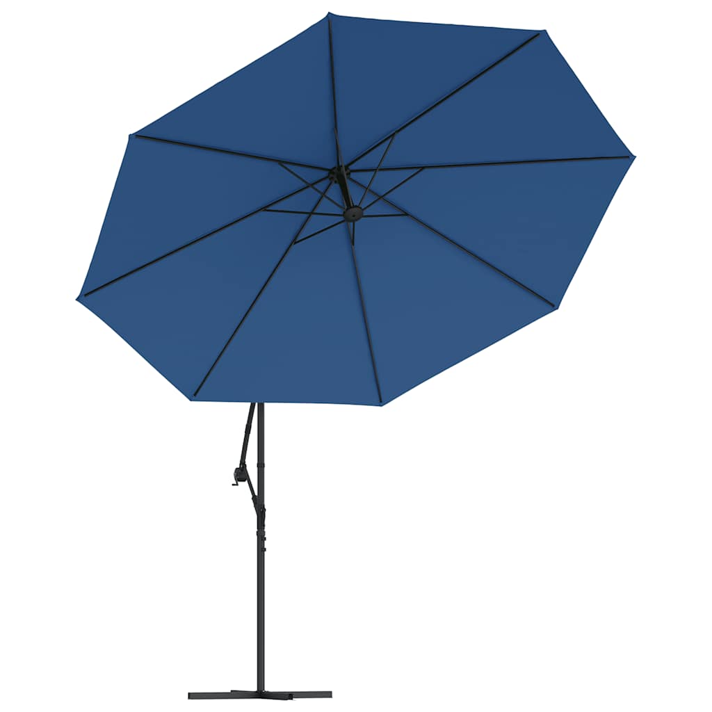 Konzolni vrtni suncobran s aluminijskim stupom 350 cm plavi