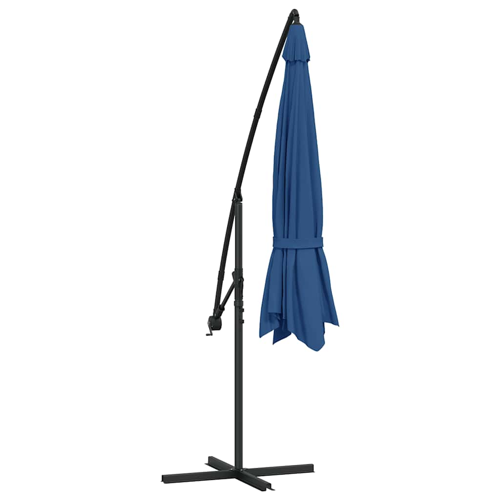 Konzolni vrtni suncobran s aluminijskim stupom 350 cm plavi
