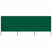 Vjetrobran s 3 panela od tkanine 400 x 80 cm zeleni