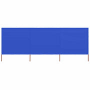 Vjetrobran s 3 panela od tkanine 400 x 120 cm azurno plavi