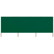 Vjetrobran s 3 panela od tkanine 400 x 160 cm zeleni