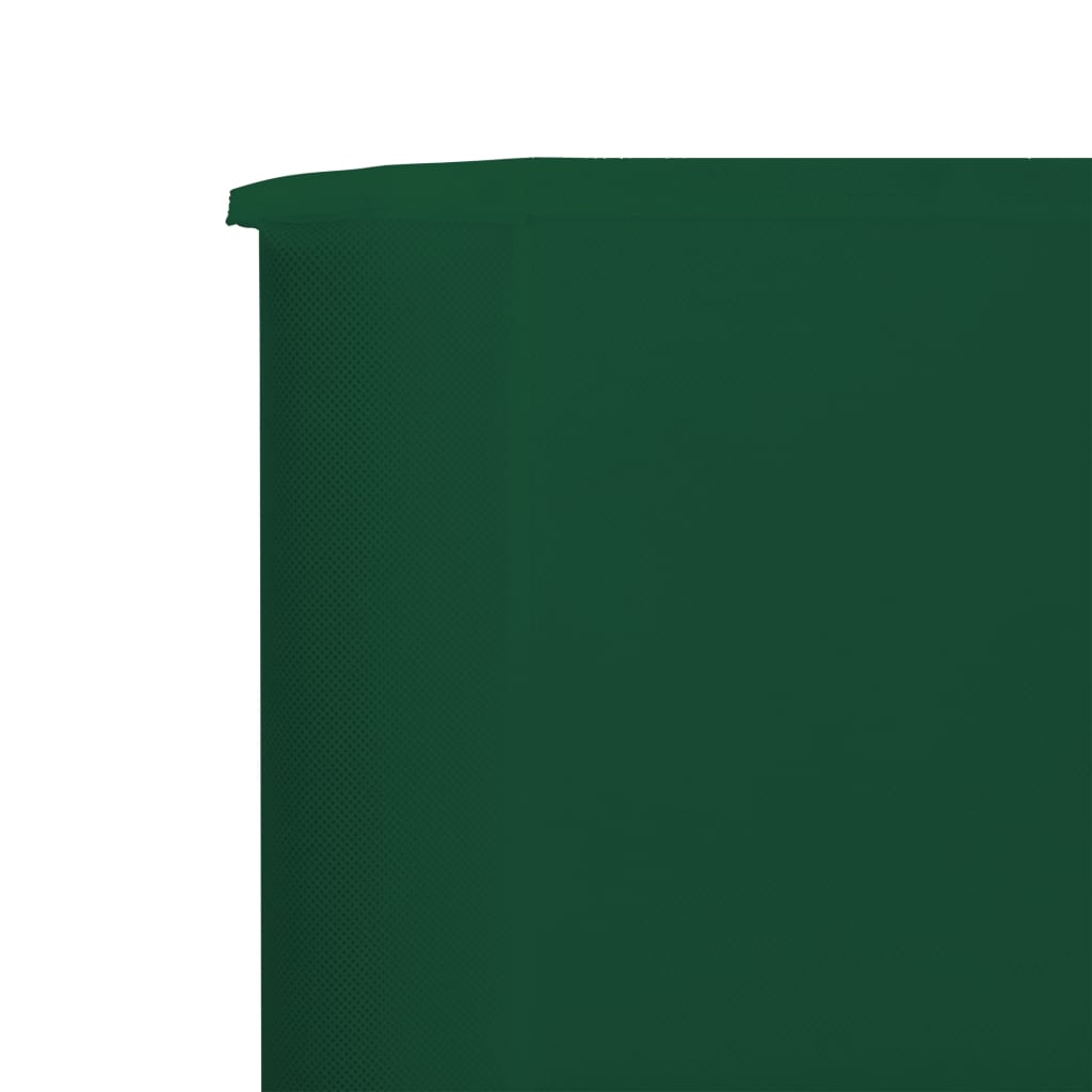 Vjetrobran s 3 panela od tkanine 400 x 160 cm zeleni