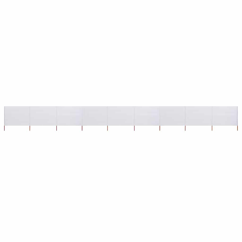 Vjetrobran s 9 panela od tkanine 1200 x 80 cm pješčano bijeli
