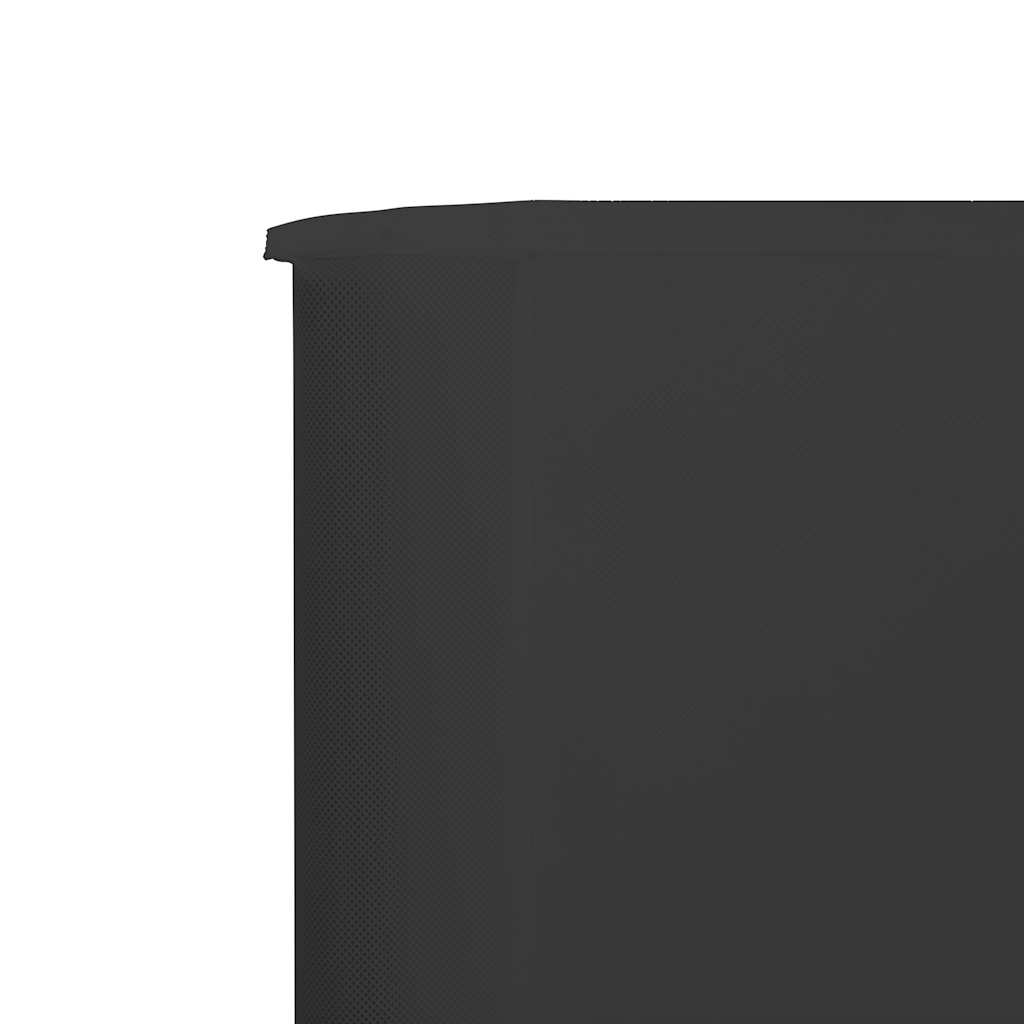 Vjetrobran s 9 panela od tkanine 1200 x 80 cm antracit