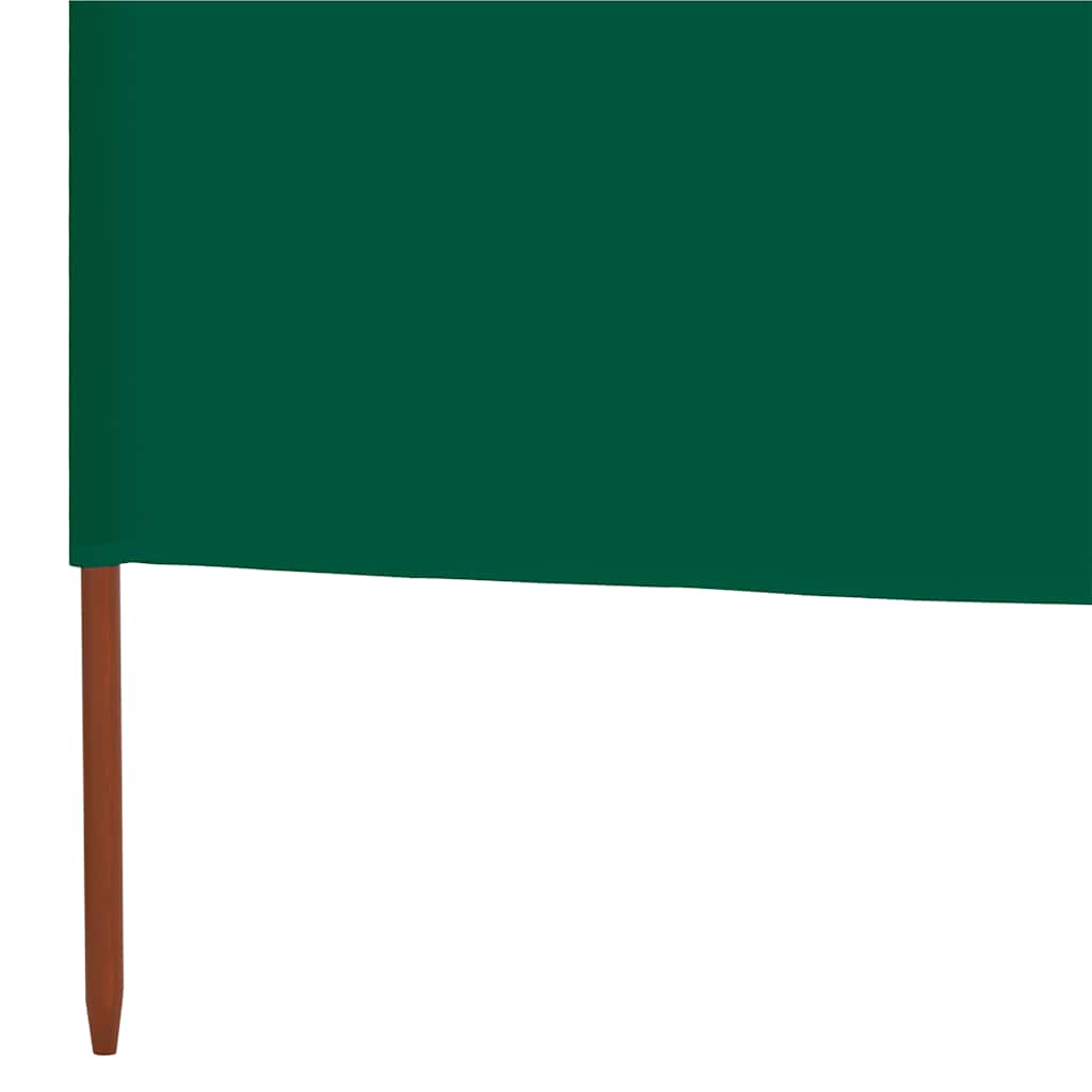 Vjetrobran s 9 panela od tkanine 1200 x 120 cm zeleni