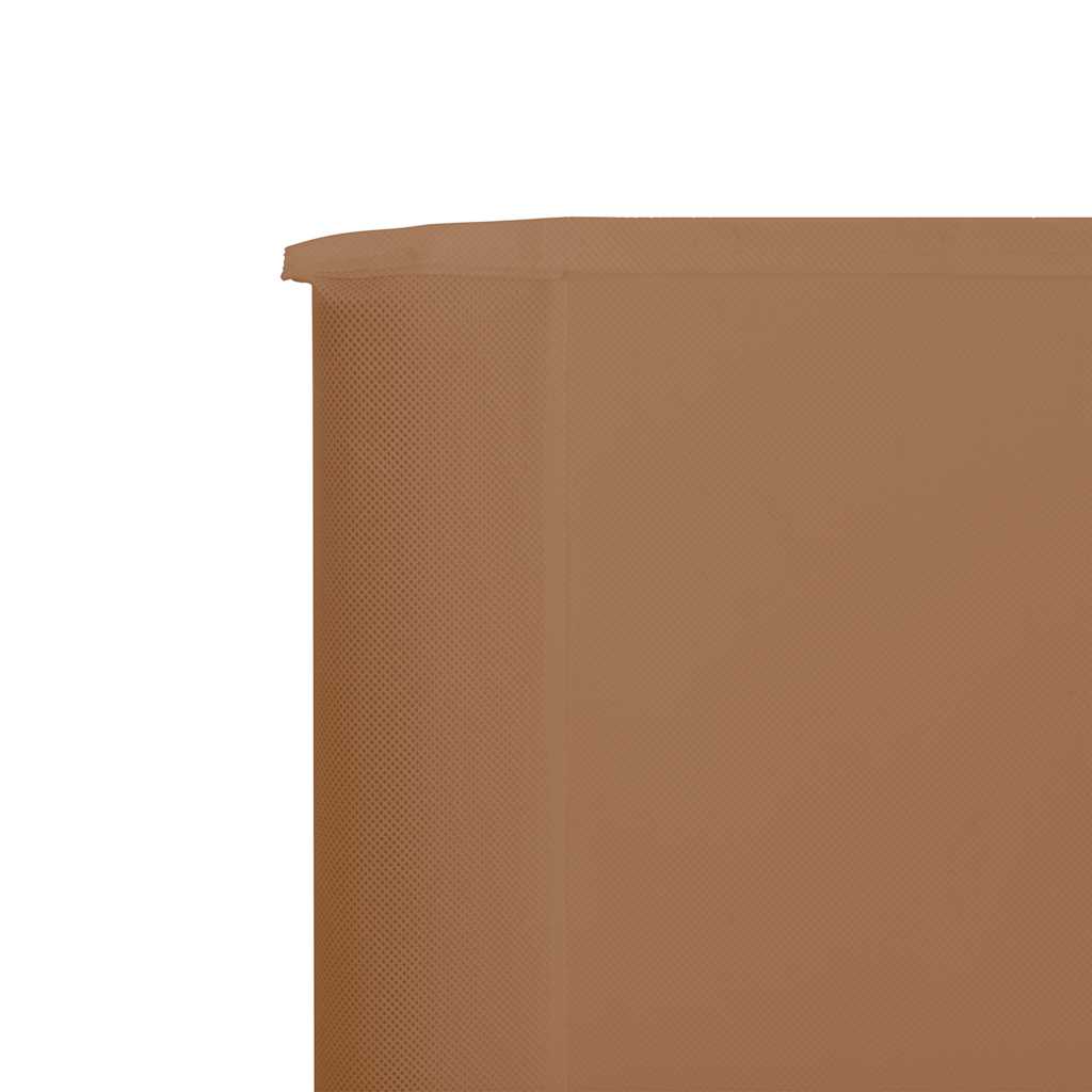 Vjetrobran s 9 panela od tkanine 1200 x 120 cm smeđe-sivi