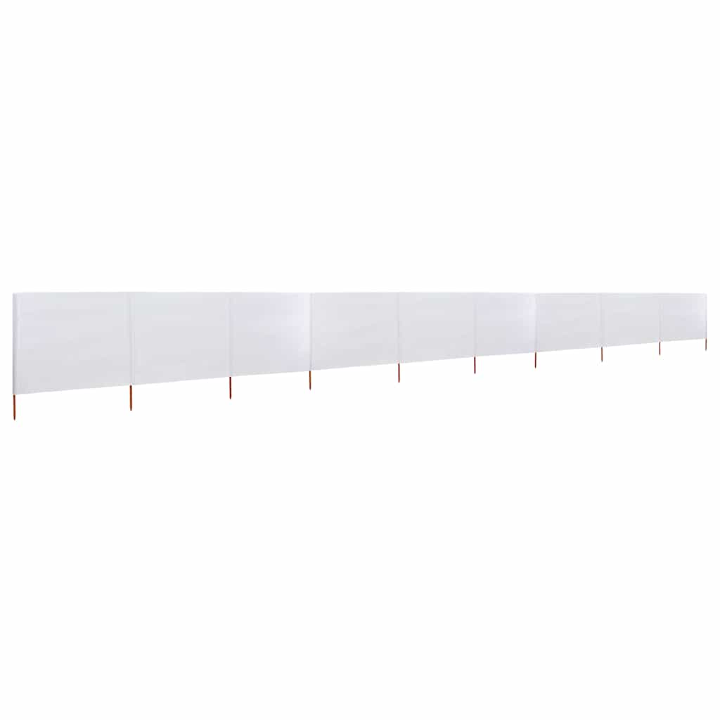 Vjetrobran s 9 panela od tkanine 1200 x 160 cm pješčano bijeli