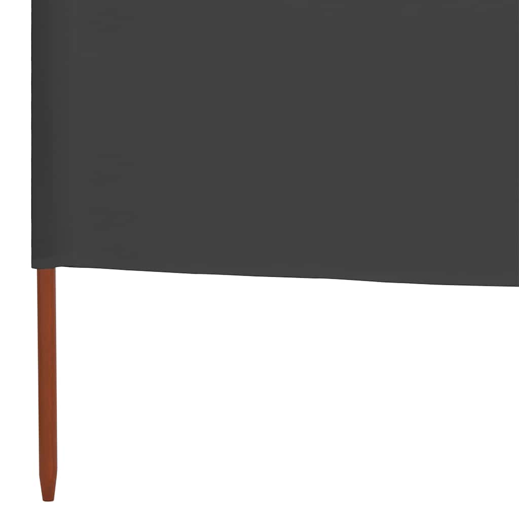 Vjetrobran s 9 panela od tkanine 1200 x 160 cm antracit