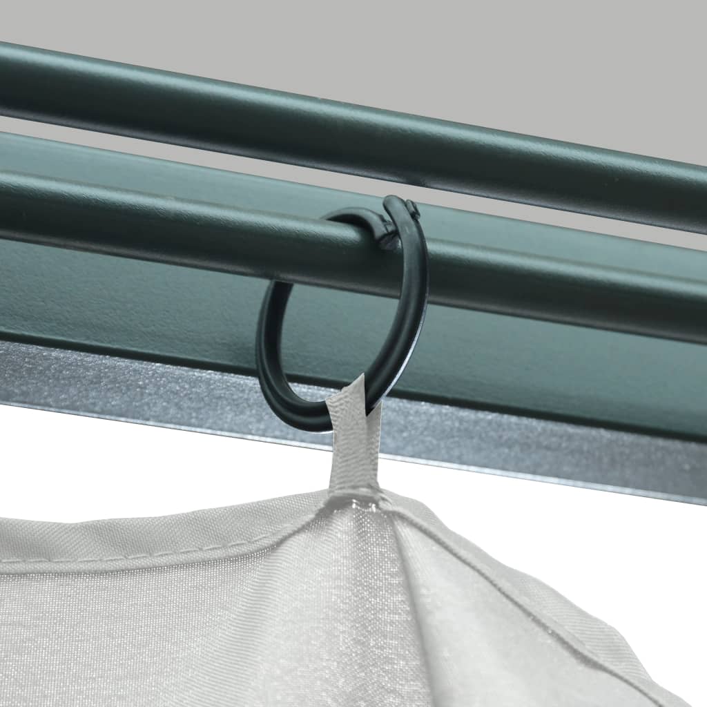 Sjenica sa zastorom 300 x 300 cm krem aluminijum
