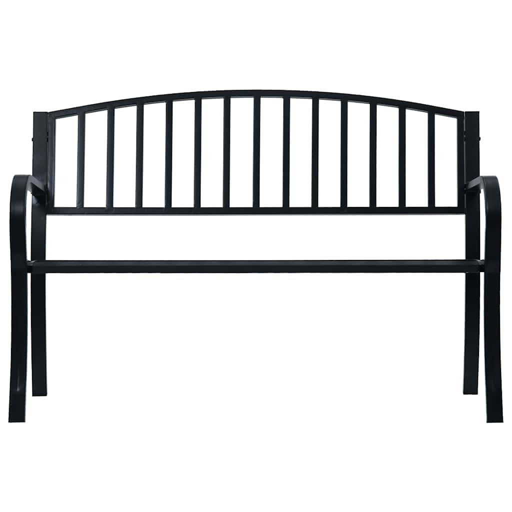 Vrtna klupa 125 cm crna čelična