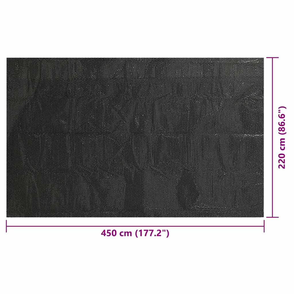 Pokrivač za bazen crni 450 x 220 cm PE