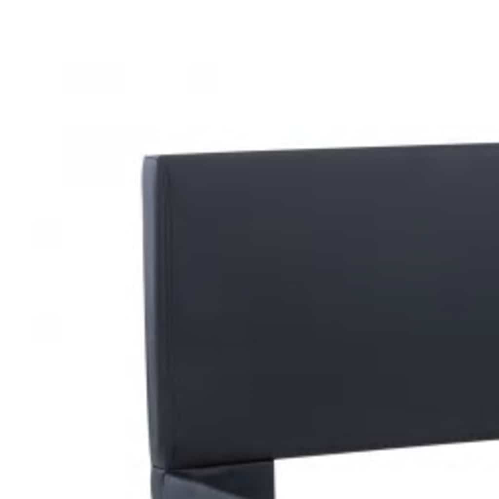Okvir za krevet od umjetne kože s LED svjetlom crni 100x200 cm