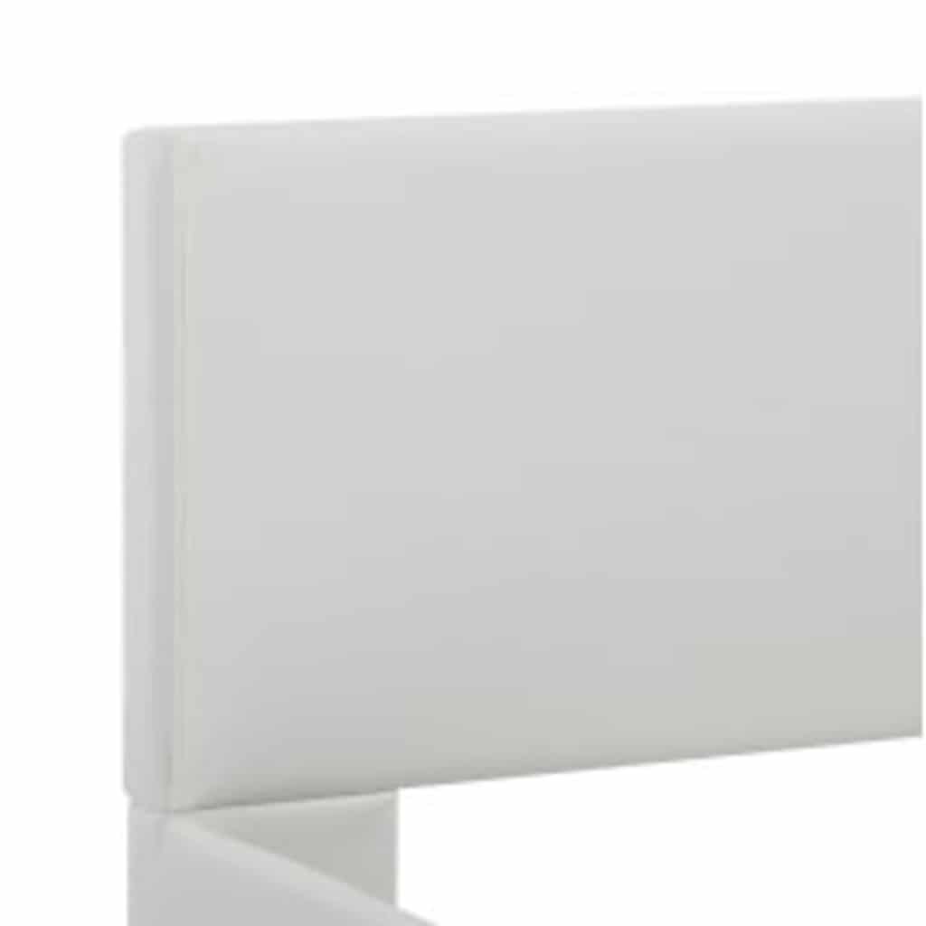 Okvir za krevet od umjetne kože s LED svjetlom bijeli 90x200 cm