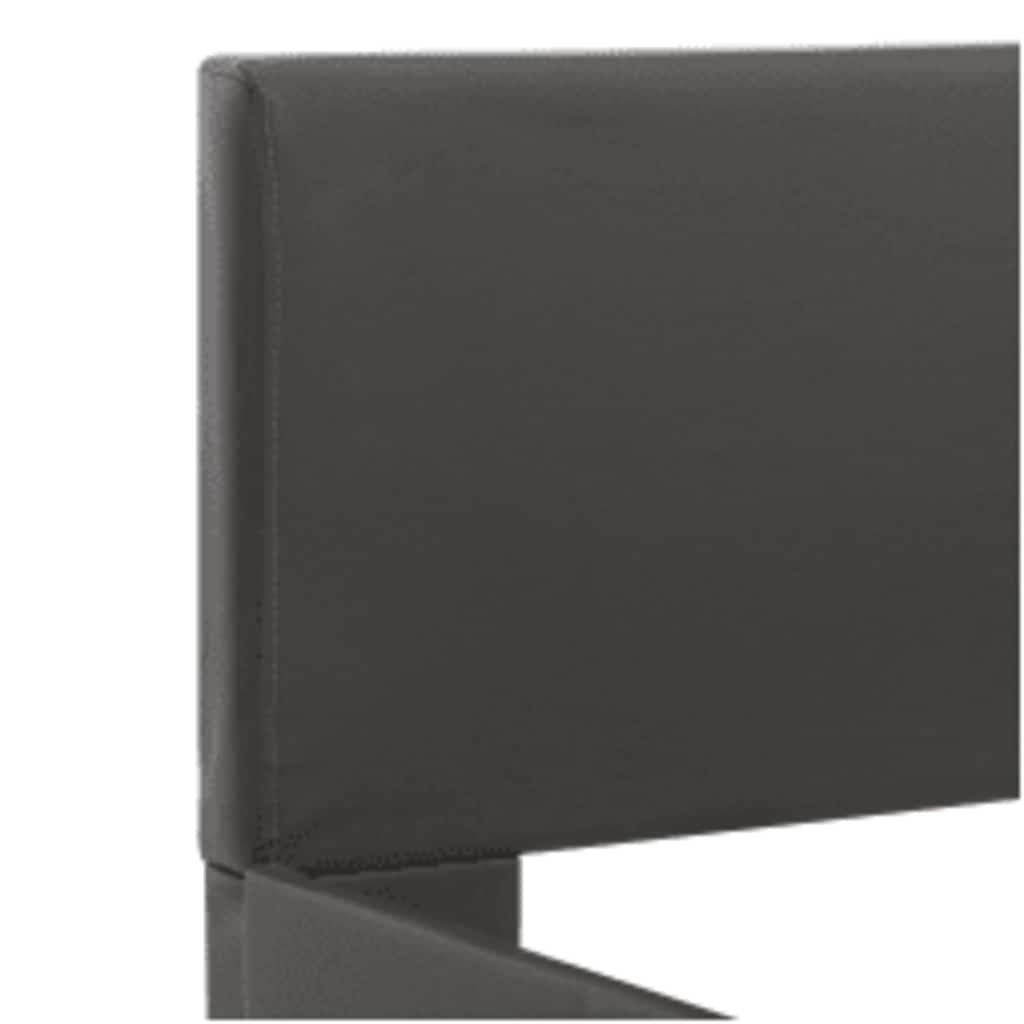 Okvir za krevet od umjetne kože s LED svjetlom sivi 90 x 200 cm
