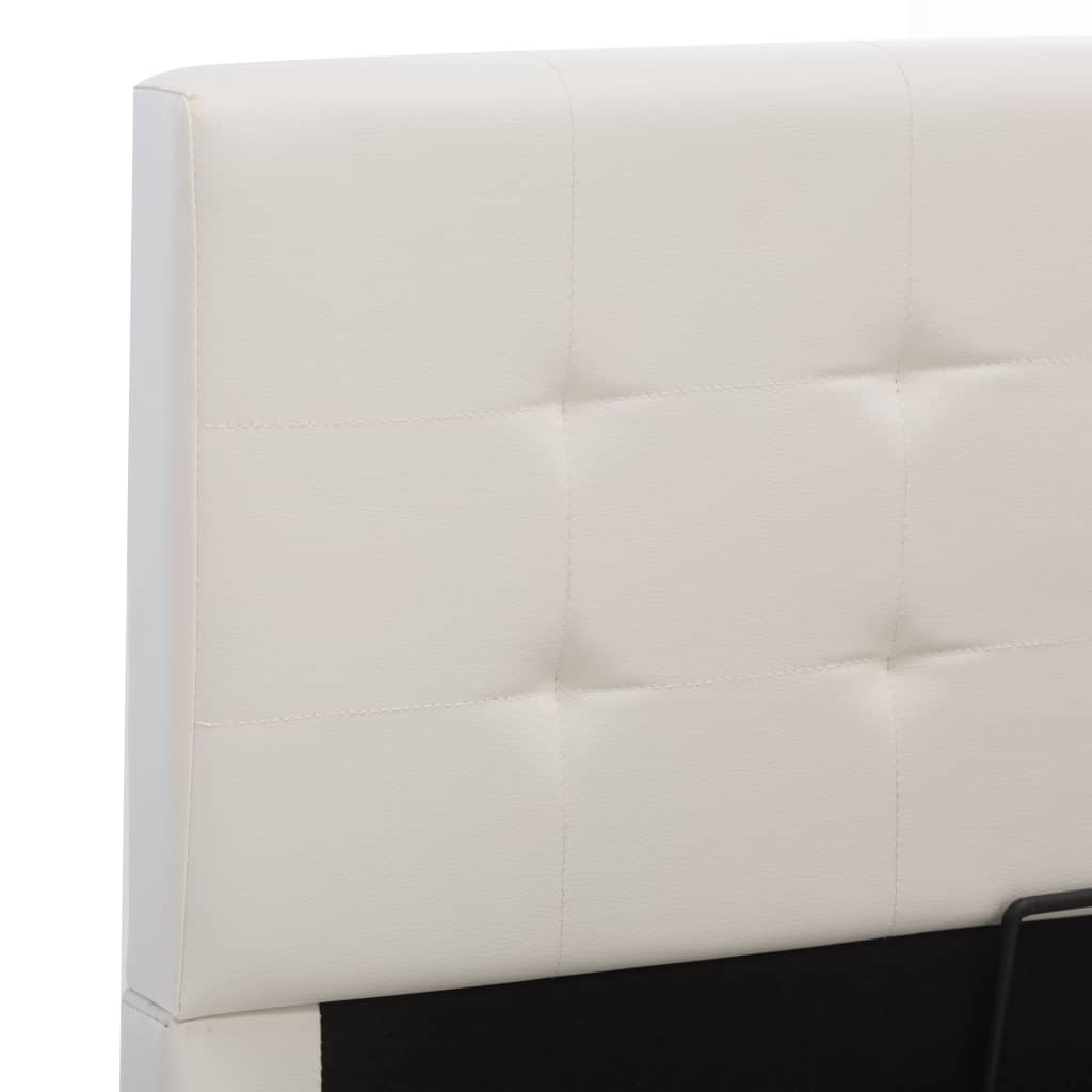 Hidraulični okvir za krevet od umjetne kože bijeli 100 x 200 cm