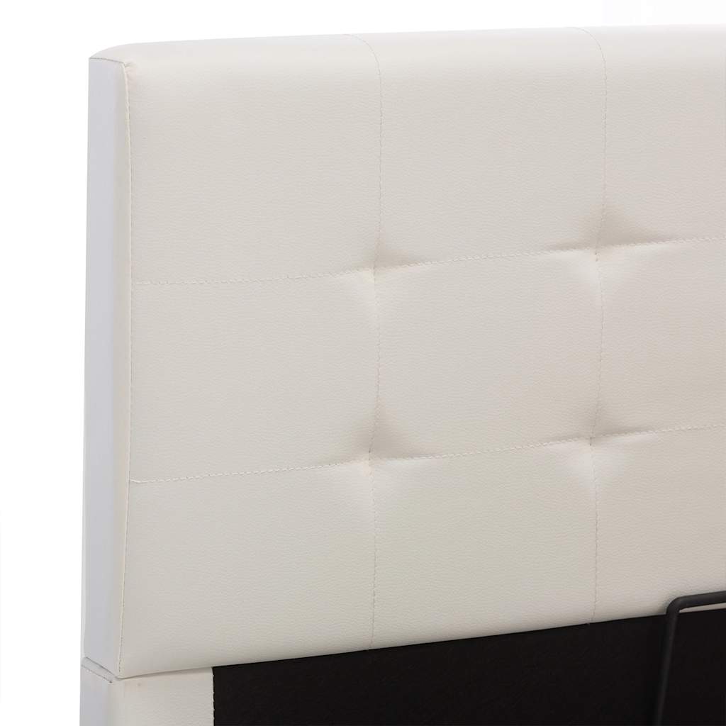 Hidraulični okvir za krevet od umjetne kože bijeli 120 x 200 cm