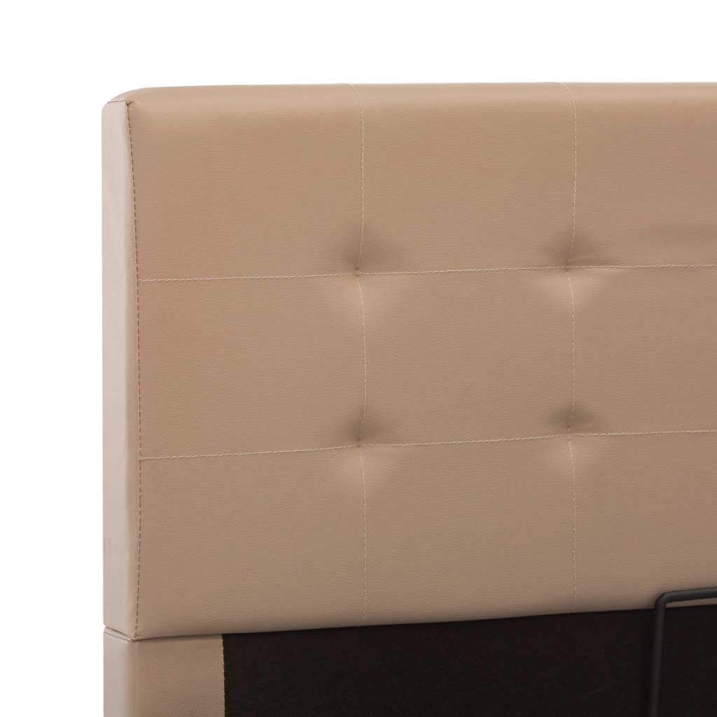 Hidraulični okvir za krevet od umjetne kože boja kave 180x200 cm