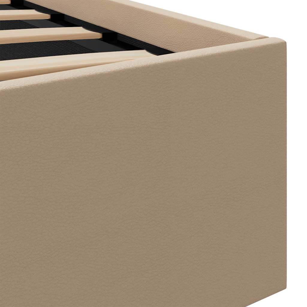 Hidraulični okvir za krevet LED boja cappuccina 100 x 200 cm