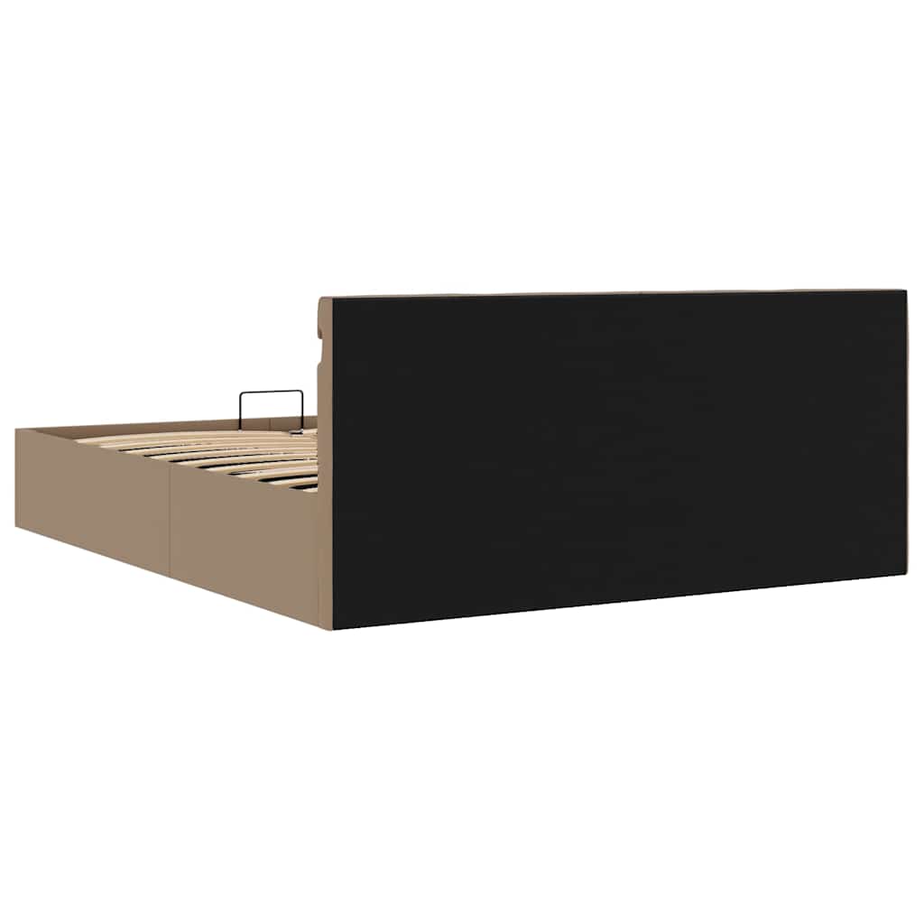 Hidraulični okvir za krevet LED boja cappuccina 160 x 200 cm