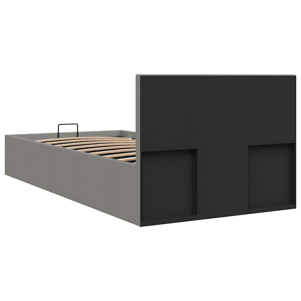 Hidraulični okvir za krevet od tkanine svjetlosivi 100 x 200 cm