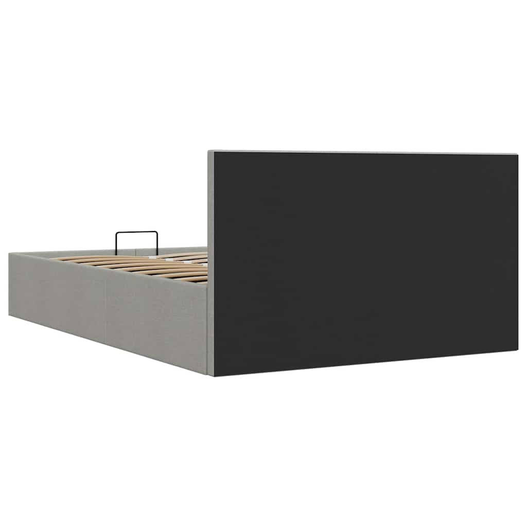 Hidraulični okvir za krevet od tkanine svjetlosivi 140 x 200 cm