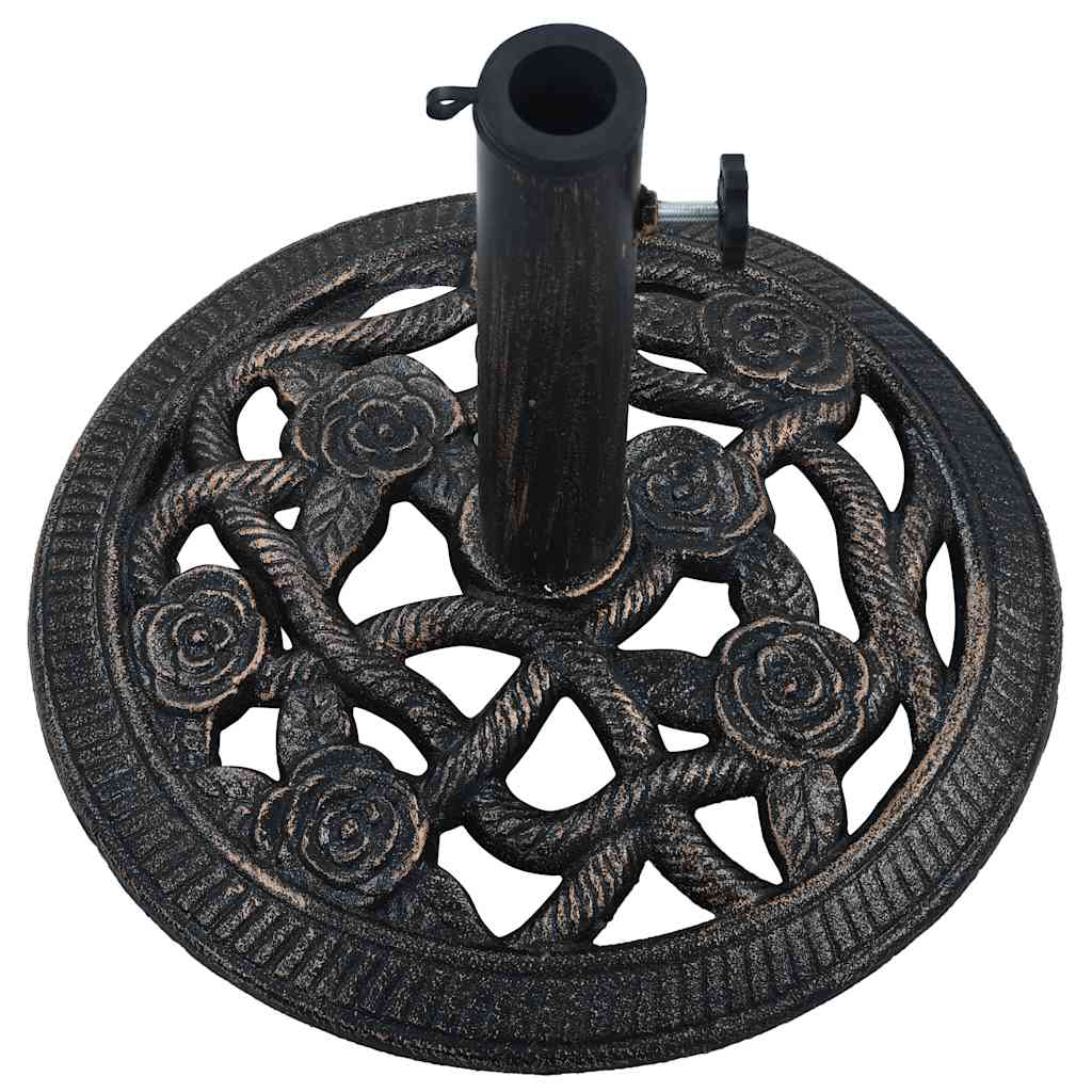 Stalak za suncobran crni/brončani 9 kg 40 cm lijevano željezo