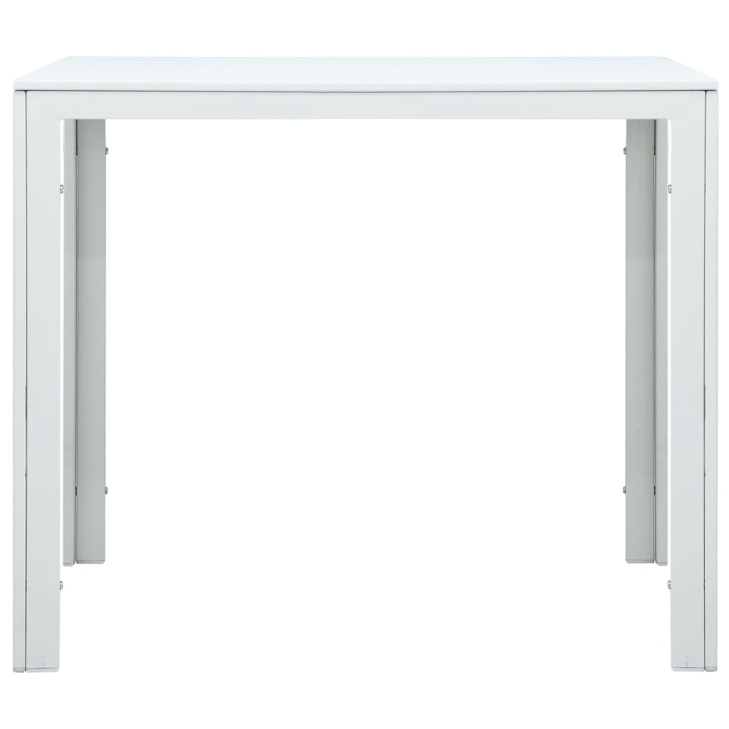 Stolić za kavu bijeli 78 x 78 x 74 cm HDPE s izgledom drva