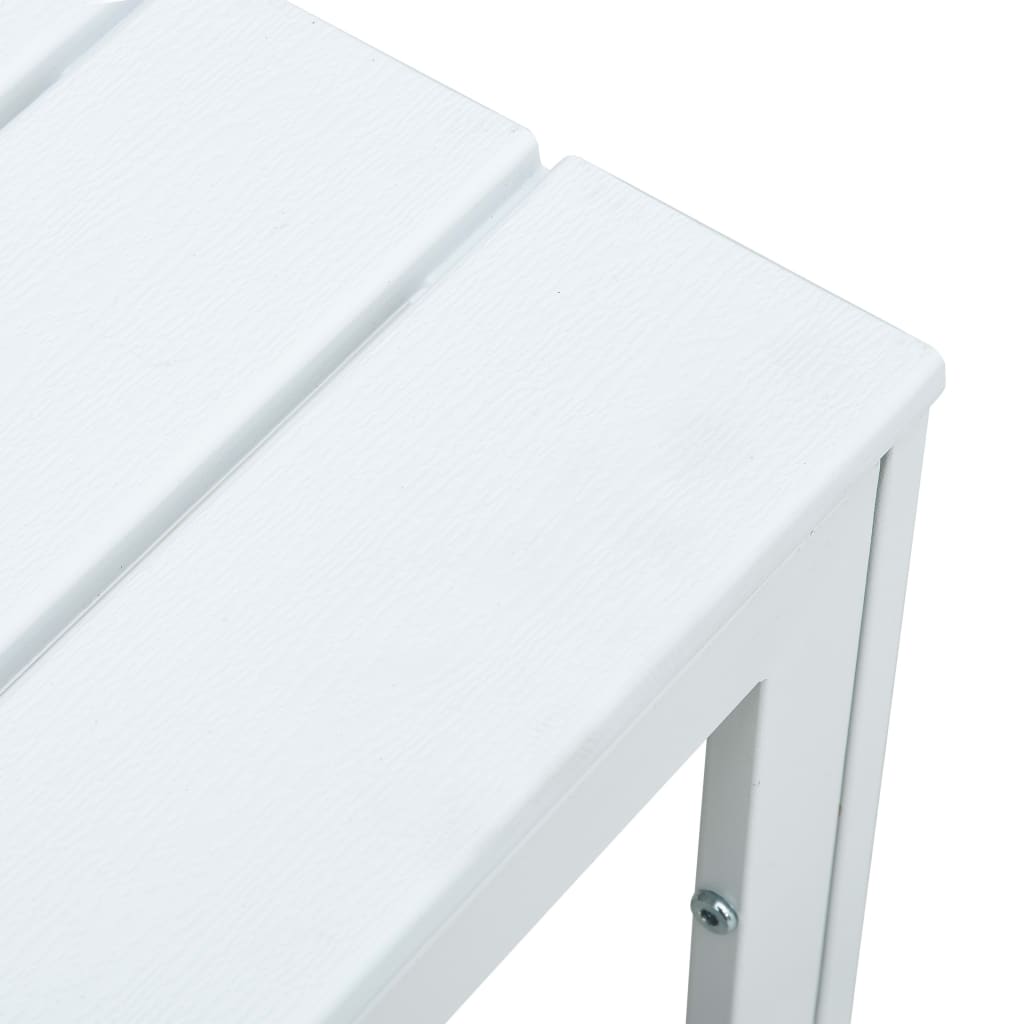 Stolić za kavu bijeli 78 x 78 x 74 cm HDPE s izgledom drva