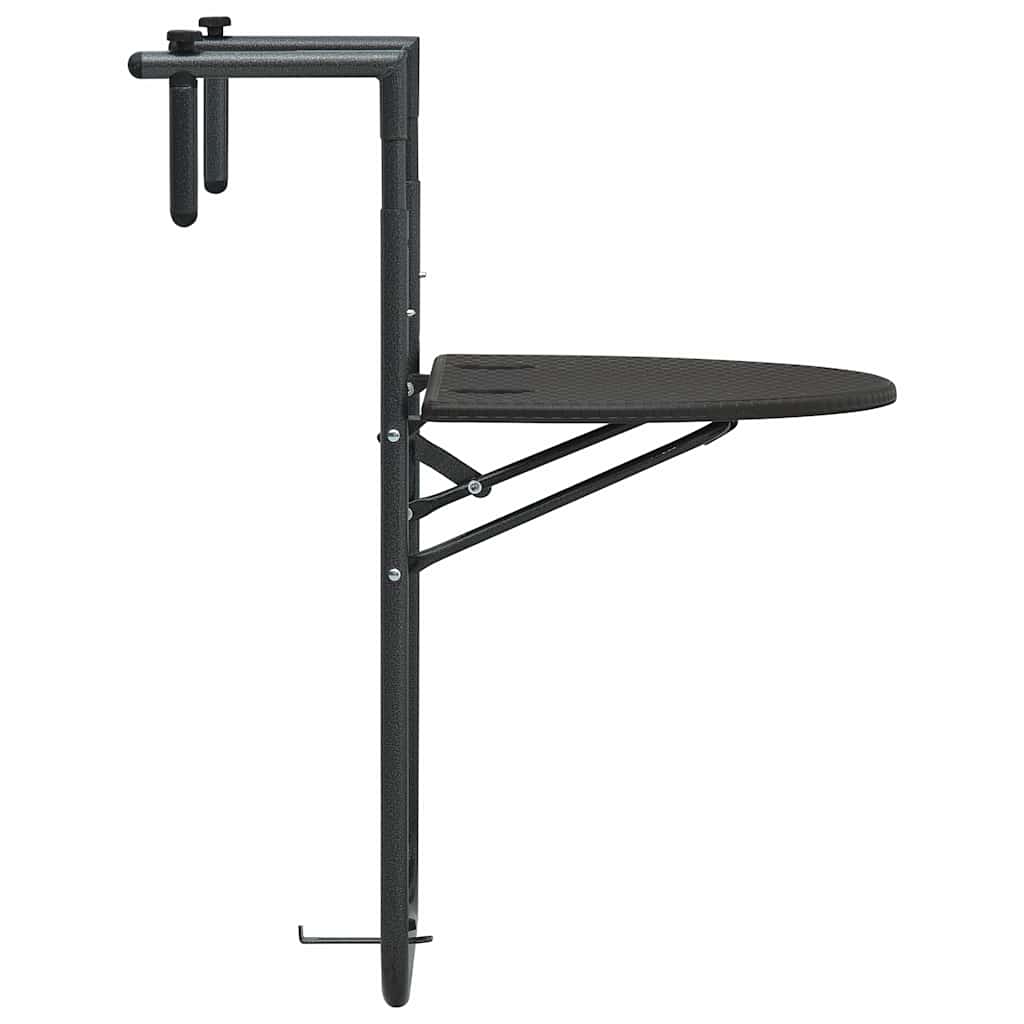 Viseći balkonski stol smeđi 60 x 64 x 83,5 cm plastični