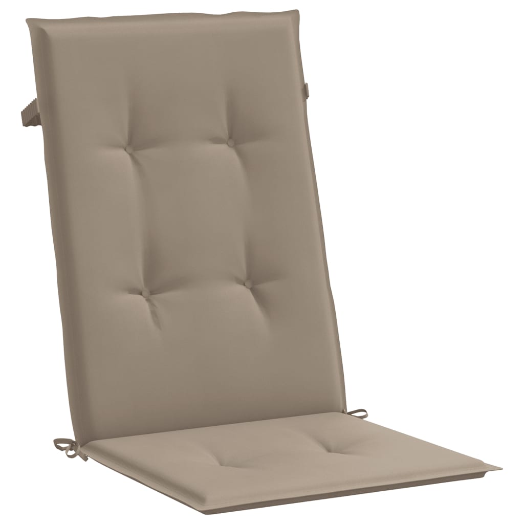 Jastuci za vrtne stolice 2 kom smeđesivi 120x50x3 cm od tkanine