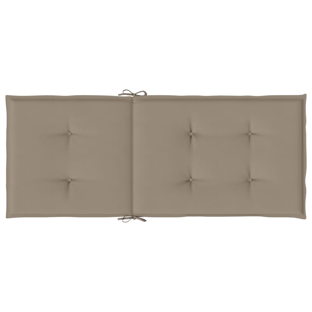 Jastuci za vrtne stolice 2 kom smeđesivi 120x50x3 cm od tkanine