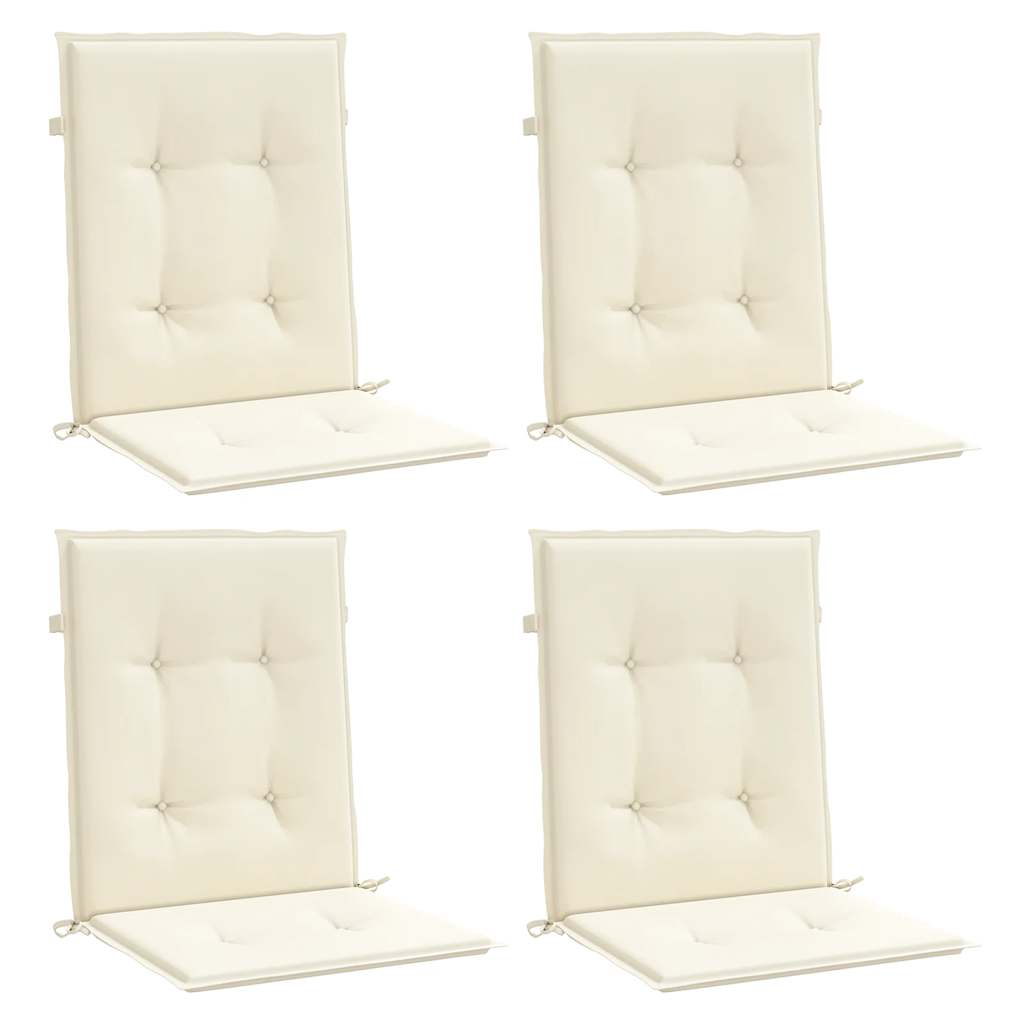 Jastuci za vrtne stolice 4 kom krem 100 x 50 x 2 cm od tkanine