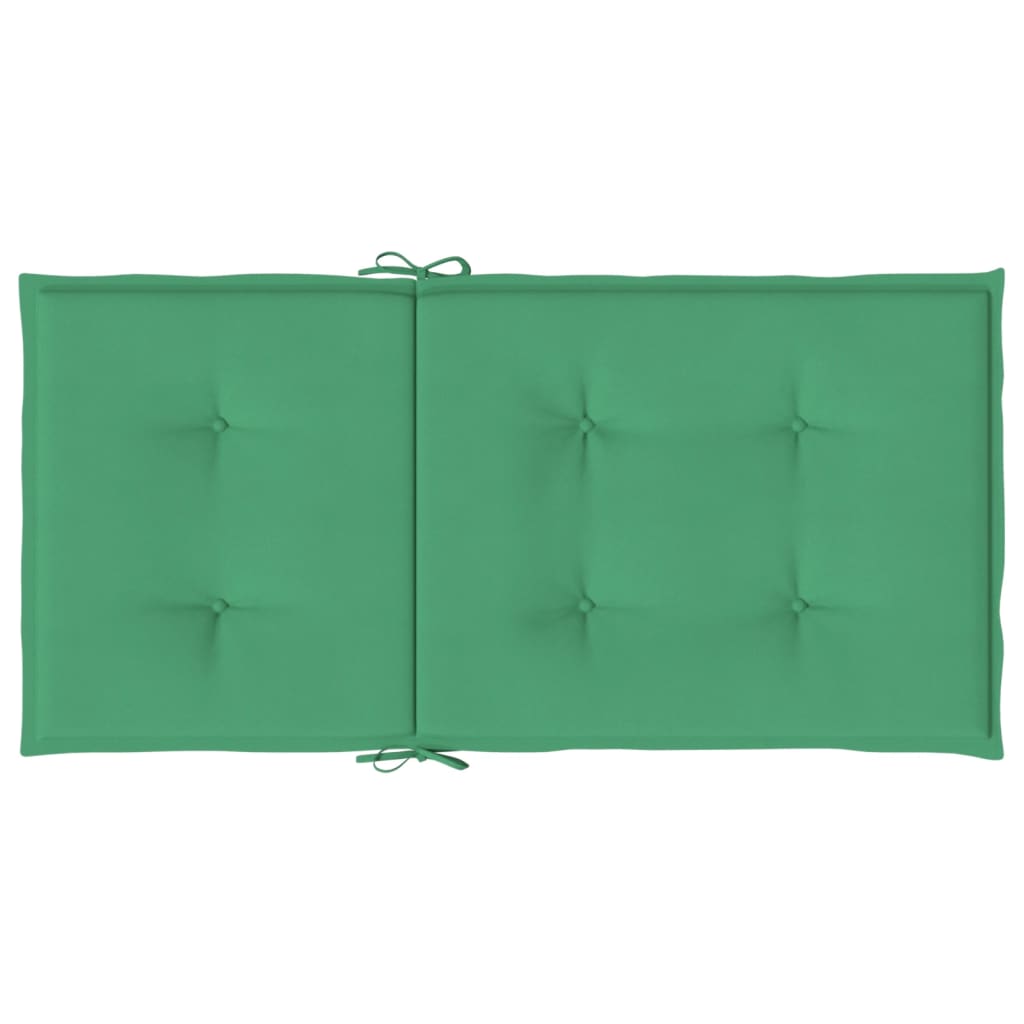 Jastuci za vrtne stolice 2 kom zeleni 100x50x3 cm od tkanine